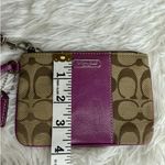 Coach  y2k Purple Brown Signature Canvas Wristlet Photo 7
