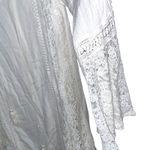 Modern Vintage Boutique White Crochet Lace Bell Sleeve Dress Large Boho Beach Photo 2