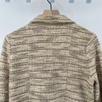 Lucky Brand Women L Marled Moto Jacket Cream Beige Striped Pockets Tweed Casual Photo 6
