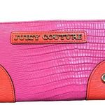Juicy Couture  Leather Wallet Hot Pink Coral Photo 0