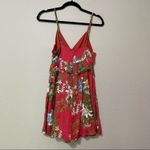 Everly  Red Floral Ruffled Mini Dress Womens S Summer Sundress Girly Tropical Photo 7
