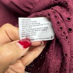 Knox Rose NEW Women's Eyelet Long Sleeve Blouse Antique Berry Size XXL Photo 6