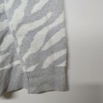 Everlane ‎  Wonens Oversized Alpaca Tiger Jacquard Cardigan  White/Gray Sz S NWT Photo 9