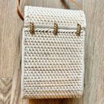 Boho White Rattan Crossbody Mini Phone Purse Photo 3
