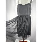 LC Lauren Conrad Lauren Conrad Black Dotted Tulle Overlay Dress Size 14 Dark Romantic Event Glam Photo 8