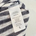 Coin 1804 Striped Soft Slub Scoop Neck Top Navy Blue White Nautical Casual Small Photo 5