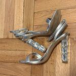 AQUA EUC  SILVER GEMSTONE HEELS Photo 2