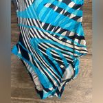 Longitude  Blue and Black Striped One Piece Swimsuit Photo 1