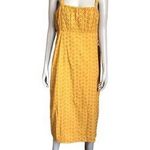 ASOS NWT Mustard Orange Eyelet Midi Dress Photo 0