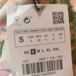 ZARA Cream and Pink Floral Corset Top Photo 7