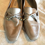 Enzo Angiolini  Flats Womens 9N Loafers Slip-On Shoes Beige soft leather Bow Photo 1