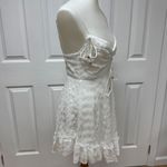 Selfie Leslie  Ruffle Hem‎ Babydoll Dress White - Size S - NEW With Tags. Photo 1