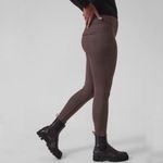 Athleta Burgundy Delancey Herringbone Tight Leggings Sz M Photo 5