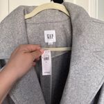 Gap NWT Light Gray Coat New Belted Pockets Trench Long Photo 3