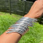 ZARA Silver Zinc Metal Trinny Tiffany Style Zinc Steel Bracelet Cuff Photo 2