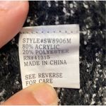 Stem & Vine Gray Striped Fringed Hoodie Knit Poncho Size Small Photo 5