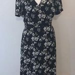 Downeast  black grey floral criss cross v-neck maxi dress Photo 0