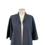 Bottega Veneta  Charcoal Black Open Front Collard Shirt *SAMPLE *Damaged Small‎ Photo 2