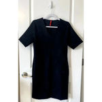 Spanx - Faux Suede Column Shift Dress Classic Black Size Small NWOT Photo 3