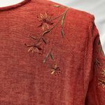 Vintage Koret Women 16W Linen Blend Maxi Dress Outfit Set Embroidered New Orange Photo 6