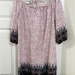 Loft Vine Paisley Off The Shoulder Halter Dress Pink Multicolor Size Medium Photo 3