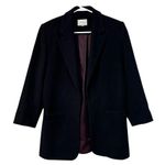 Louben Open Front Black Blazer Jacket Sweater Size 4 Career Designer Luxury VTG Photo 0