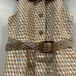 TUCKERNUCK Blue Brown Geo Ocean Spray Sleeveless Cheyenne NWT Size XL Tan Photo 2