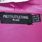 Pretty Little Thing Plus Bright Pink Extreme Plunge Tie Detail Shift Blazer Dress Women Size 18 Photo 5