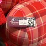 Adore Me Bra Kati Sz 32DD Red Plaid Lace/Bow Detail Underwire Feminine Sexy Photo 6