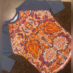 LuLaRoe  Floral Raglan Baseball Style  3/4 Sleeve T-Shirt - size XL Photo 3