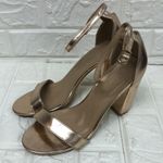 Rose gold chunky‎ heel heels sandals Size 8.5 Photo 1
