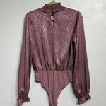 Peach Love California Pink Long Sleeve Bodysuit Sz S Photo 7