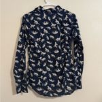 J.Crew  Men's Navy cheetah Print Shirt Photo 2