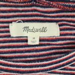 Madewell  Striped Bodysuit Top Crewneck Long Sleeve Red Navy White Medium Photo 1