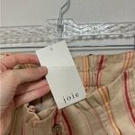 Joie NWT  Maelina Linen Striped Paperbag High Waist Shorts in Porcelain - Size M Photo 6