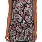 J. Jill Paisley‎ Sleeveless Tunic Top Lined 2X Black Print Lightweight Layered Size XXL Photo 0