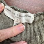 Urban Outfitters  Project Social T Shirt Green Ribbed Henley Crop Top - small Photo 3