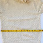 Doen Alpaca and silk mock neck lightweight cream sweater top Photo 4