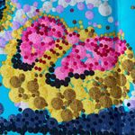 Judith Leiber Gorgeous Turquoise Colorful Butterfly Print Scarf 100% Silk Blue Photo 1