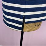 Madewell Frameset Ponte Striped Zipper Back Sleeveless Top Navy Cream Size XS Photo 6