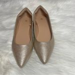 Unbranded Gold Textured Pointed Toe Holiday Flats Women’s Size 8 Photo 4