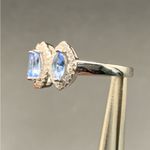 Marquise Cut 2.44 TCW 3 Stone Tanzanite Anniversary Ring Sterling Silver Size 8 Photo 2