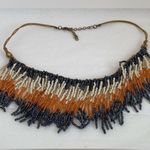 Multicolor Fringe Bead Fashion Necklace Blue Photo 7