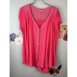 Free People Pink Highland Azalea Blouse - Size - Small Photo 5