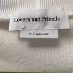 Lovers + Friends NWT medium terry zip up crop pullover off white Photo 2