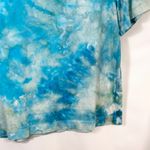 H&M  Small Top Handmade Blue Tie Dye Short Sleeve Crew Neck T-Shirt Festival 474 Photo 5