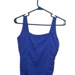 Speedo  One Piece Swimsuit Modest Conservative Blue Textured Beach Active Size 8 Photo 2