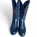 Rampage Women’s  Black faux leather Cowboy Boots size 9 Photo 2