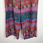 Tolani Collection Pink & Blue Mosaic Stripe Palazzo Pants Photo 3