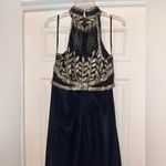 Scala Vintage Black and Gold Beaded Long Formal Dress Size XL Photo 5